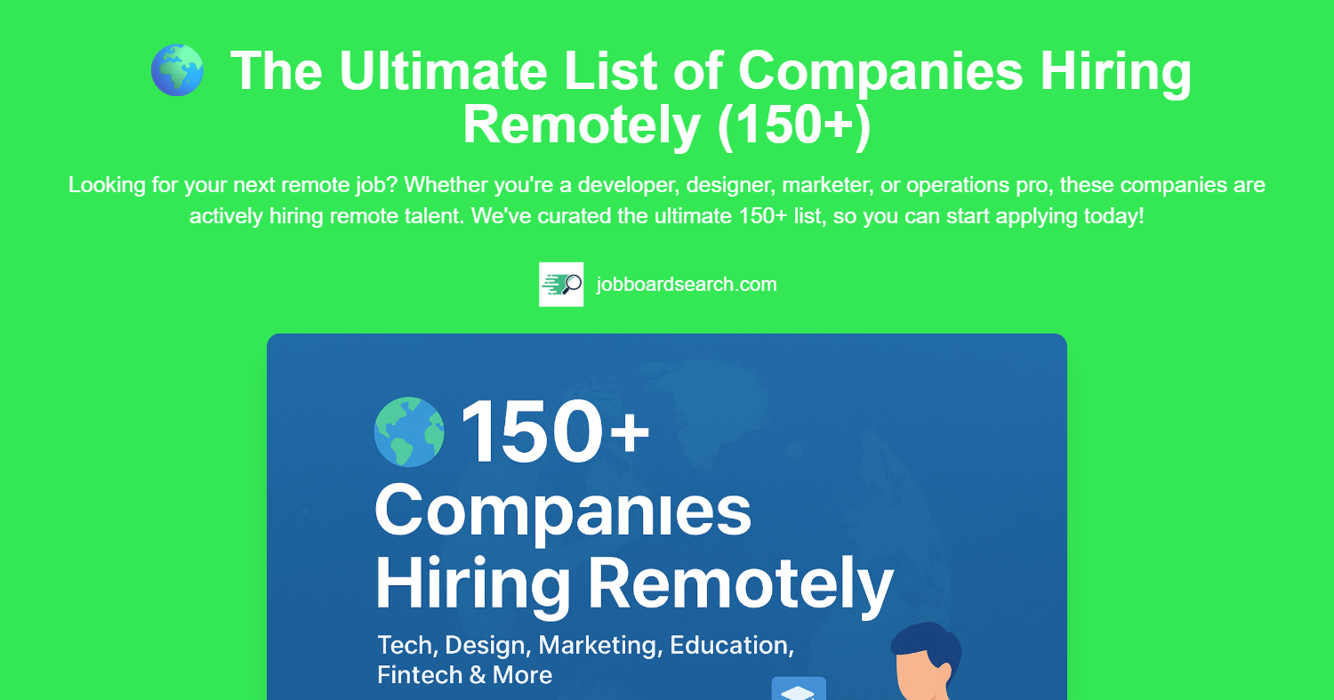 The Ultimate List of Companies Hiring Remotely (150+)